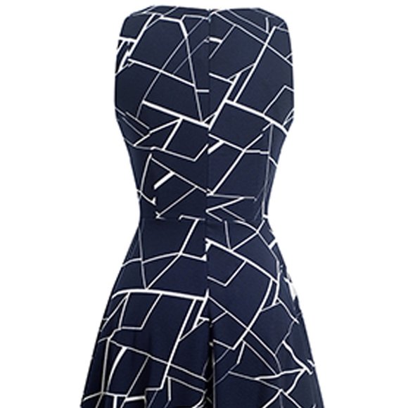 Printed Smocked Waist Sleeveless Dress - Picture 5 of 7